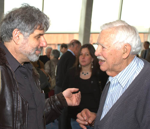 Richard Bermack talking with Harry Randall