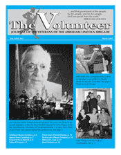 Newspaper front page cover of the Volunteer