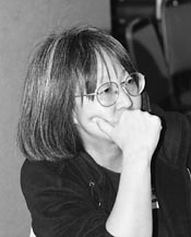 Linda Sakata looking pensive