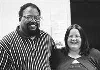 Leonard Moncure standing next to Jennifer