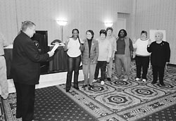 David Kramer swearing in officers