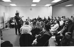 Gail Cervantes teaching a class