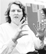 Patricia Hinojosa looking worn out by the job