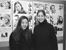 Christine Lou and Sonia Rashid infront of exhibit.