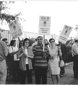 nurses picketing at Garfield Hospital