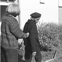 Jackson helping her mom walk