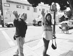 Leland and Pam waving good bye